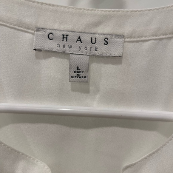 CHAUS New York Sleeveless Front Zipper Blouse Top.Size L - Picture 8 of 13